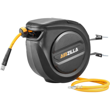 Retractable Air hose reel 3/8" Inch x 50 ft Flex Hybrid Air Hose