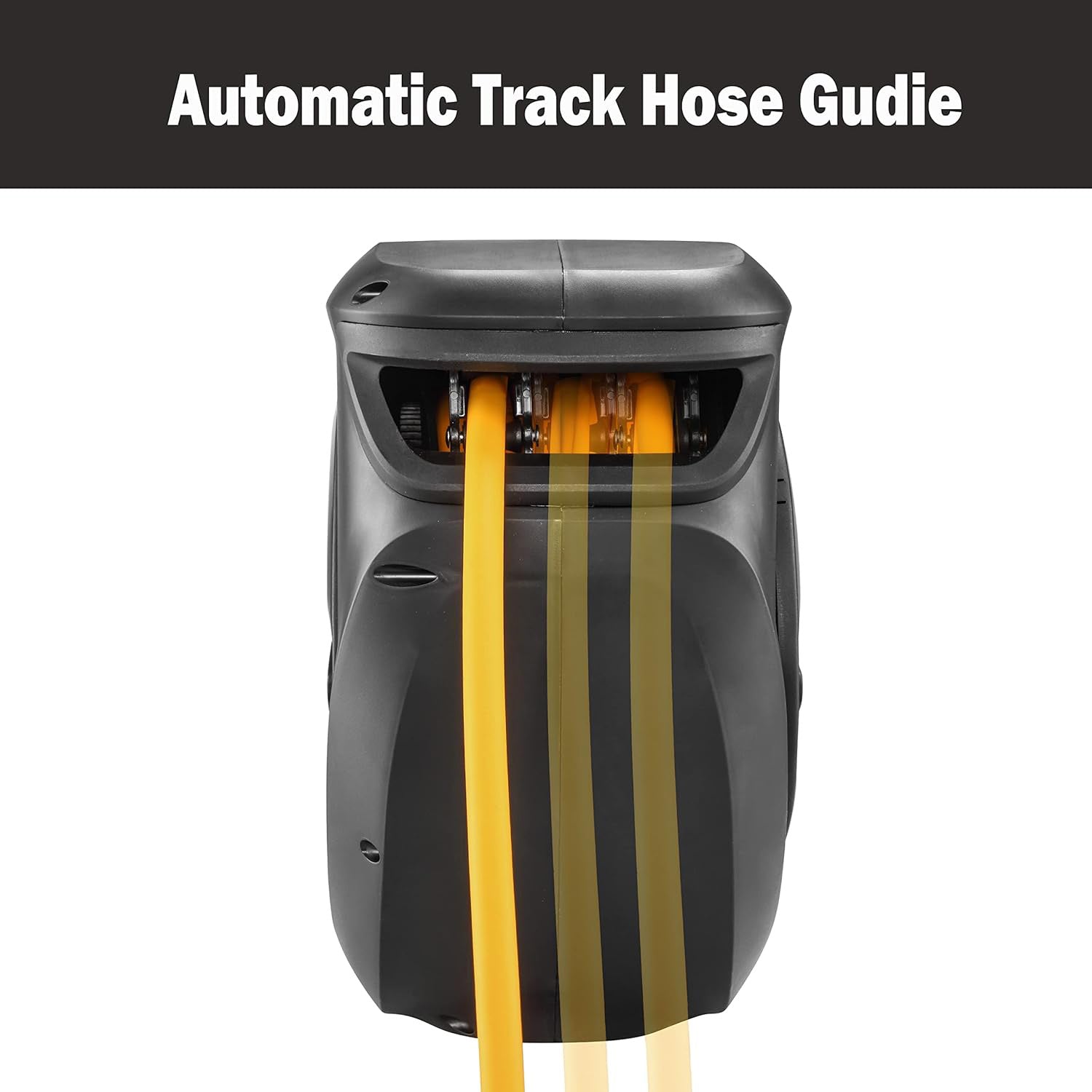 Retractable Air hose reel 3/8" Inch x 50 ft Flex Hybrid Air Hose