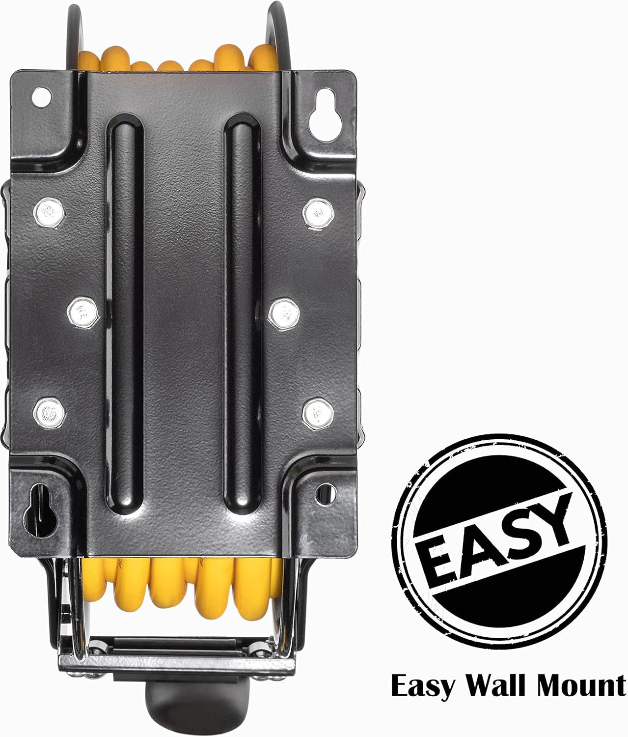 Premium Steel Retractable Air Hose Reel With Dual Arm, Hybrid Polymer Hose