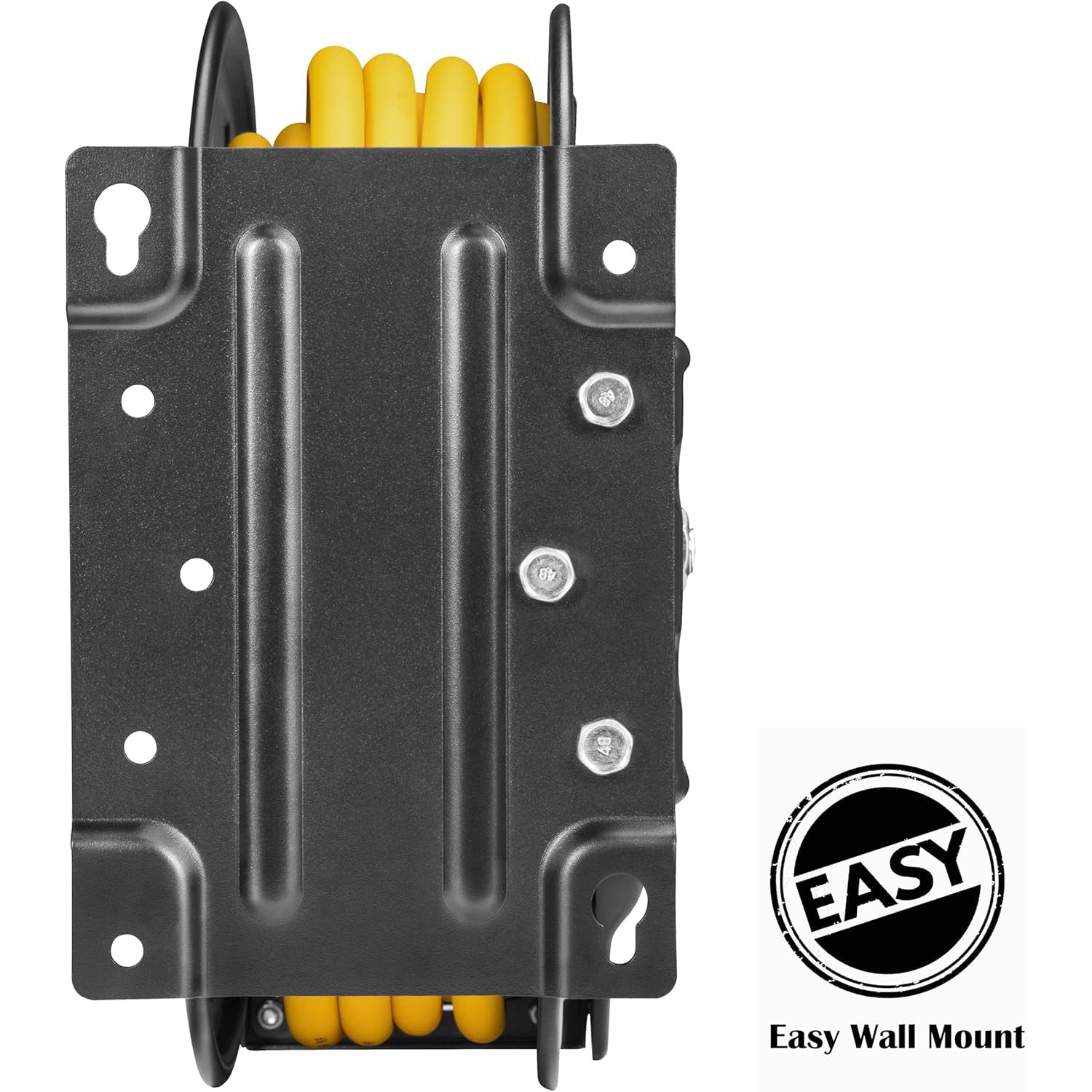 Steel Retractable Air Hose Reel 3/8" Inch x 50' Feet Hybrid Polymer Hose